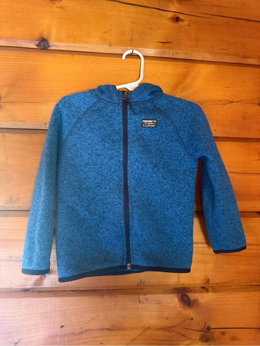 L.L. Bean Kids' Teal Blue Hooded Zip Jacket